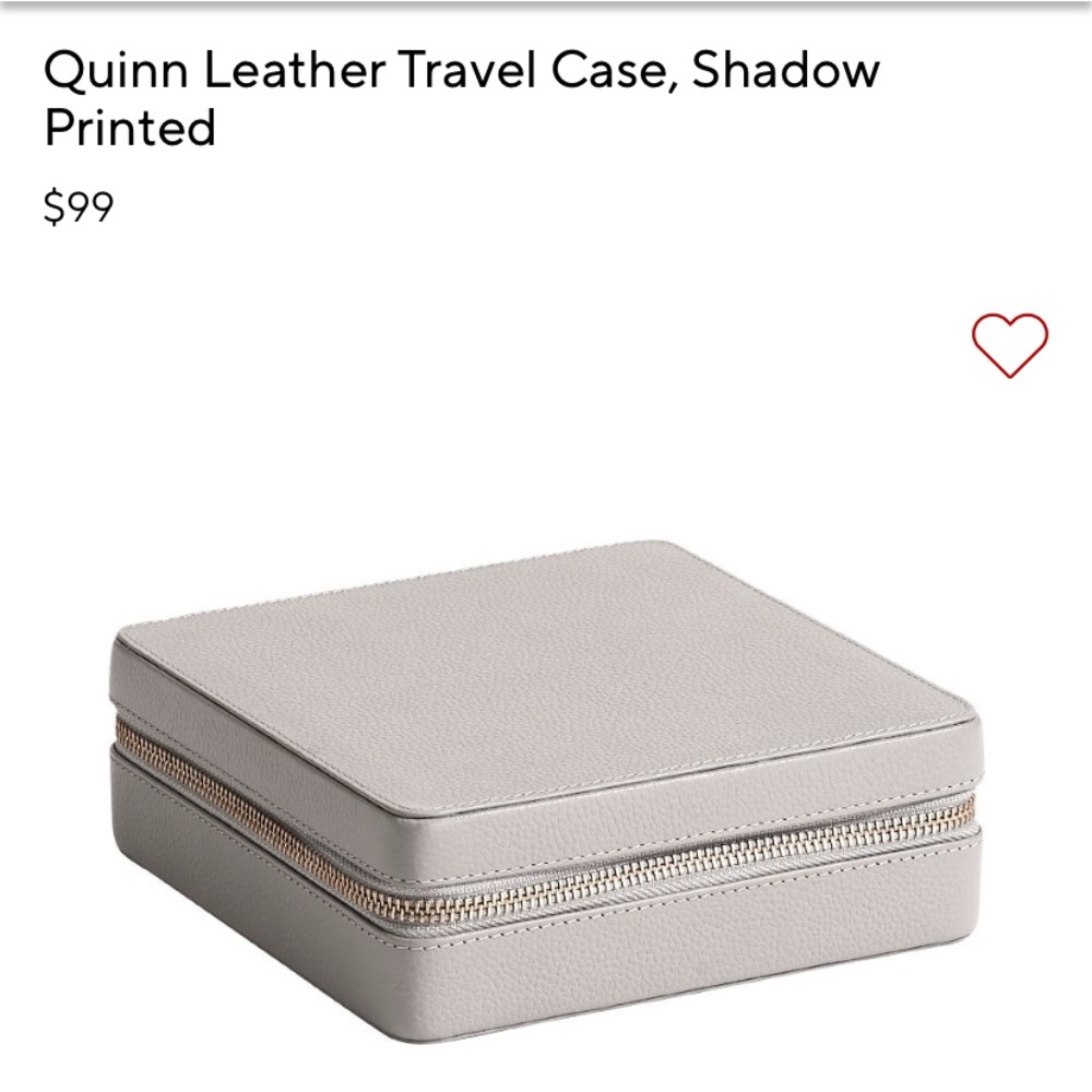 Pottery Barn -Quinn Jewelry Binder- Square: Grey